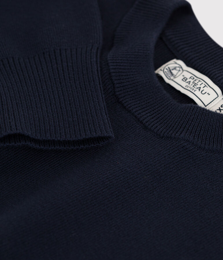 Pull marin iconique en coton Femme bleu
