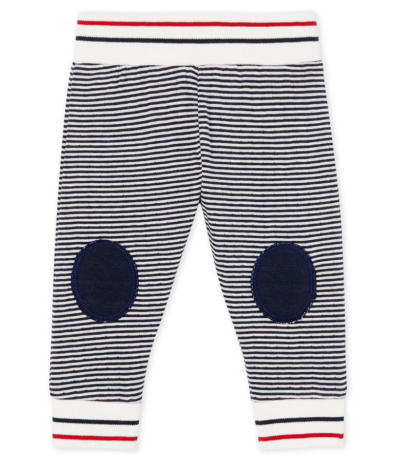 Pantalon b&eacute;b&eacute; en tubique bleu/multicouleur
