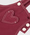 Salopette bébé en denim coloré jambes longues AMARANTE