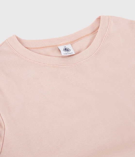 T-shirt col rond iconique en coton Femme rose GLOVE