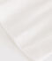 Teeshirt enfant en coton manches courtes à col uni blanc MARSHMALLOW