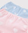 Lot de 2 shorties cœur petite fille en coton biologique variante 1