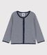 Cardigan rayé milleraies en coton bio bébé