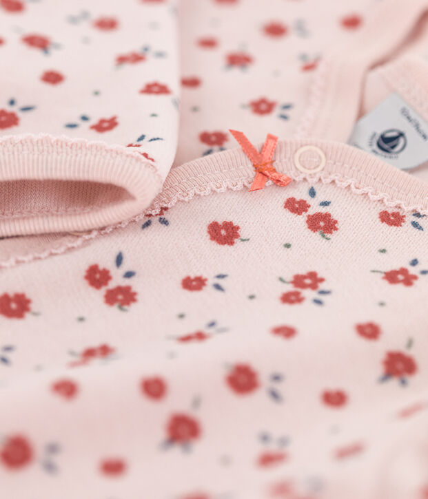 Dors-bien fleur b&eacute;b&eacute; en velours rose/multicouleur