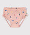 Culotte de bain bébé en matière recyclée rose SALINE/blanc MULTICO