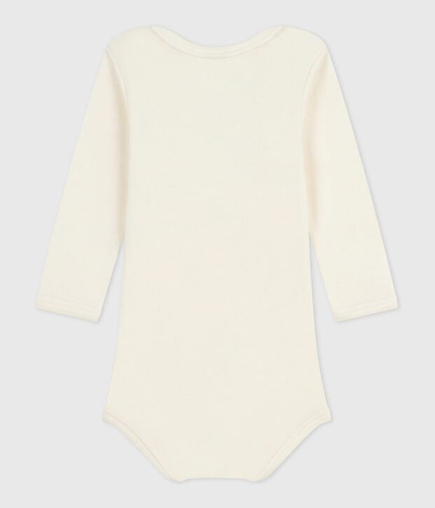 Body manches longues  b&eacute;b&eacute; en laine et coton beige