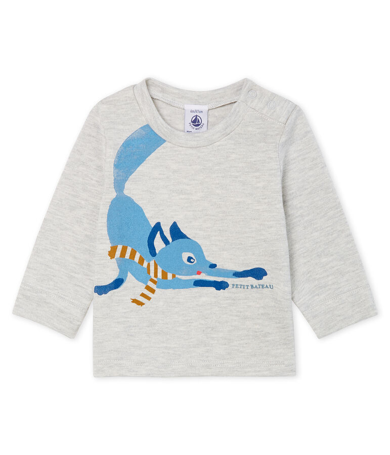 Tee shirt manches longues b&eacute;b&eacute; gar&ccedil;on gris BELUGA CHINE CN