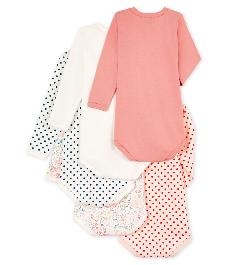 Lot de 5 bodies manches longues b&eacute;b&eacute; fille variante 1
