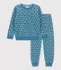 Pyjama fleur petite fille en velours
