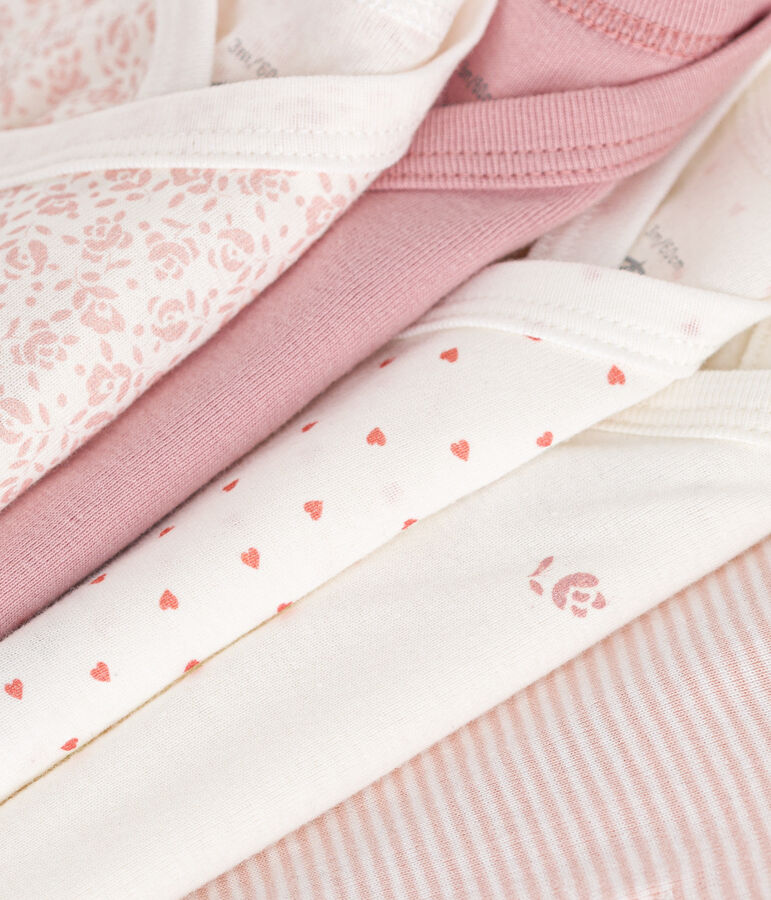 Lot de 5 bodies crois&eacute;s manches longues en coton b&eacute;b&eacute; variante 2