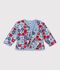 Veste b&eacute;b&eacute; en coton matelass&eacute;e, imprim&eacute;e fleurs blanc/multicouleur