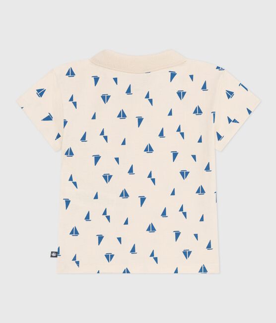 Polo bébé en coton manches courtes imprimé petits bateaux bleu AVALANCHE/blanc PERSE