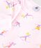 Pyjama enfant en molleton imprim&eacute; skieurs rose/multicouleur