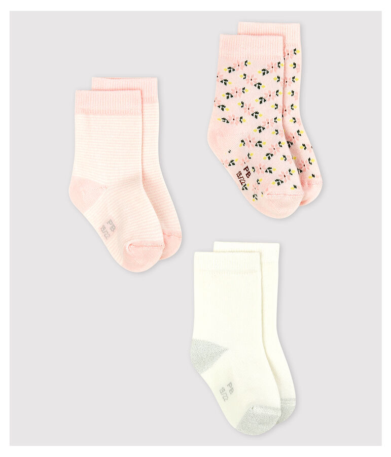 Lot de 3 chaussettes &agrave; motif b&eacute;b&eacute; fille variante 2
