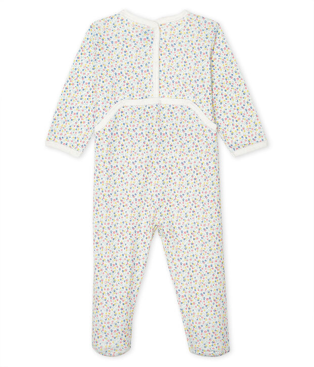 Dors bien b&eacute;b&eacute; fille en c&ocirc;te blanc/multicouleur