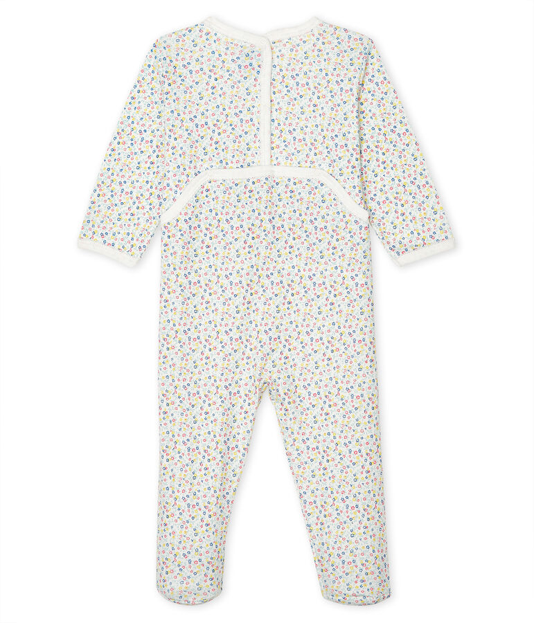 Dors bien b&eacute;b&eacute; fille en c&ocirc;te blanc MARSHMALLOW/blanc MULTICO