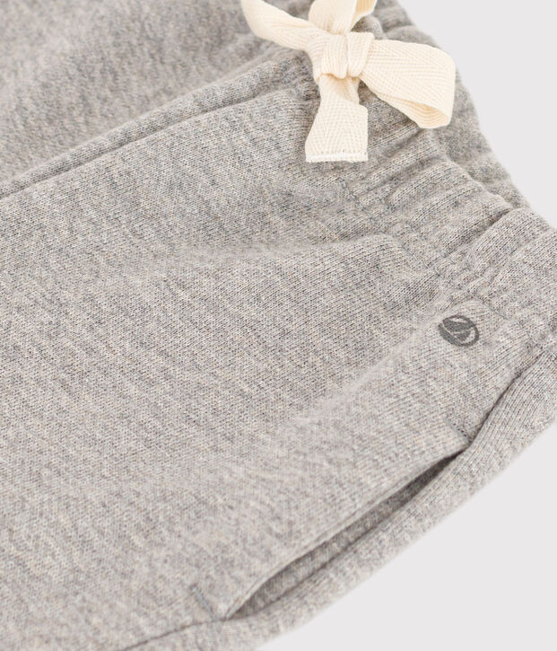 Pantalon en molleton b&eacute;b&eacute; gris