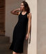 Robe débardeur longue femme en coton