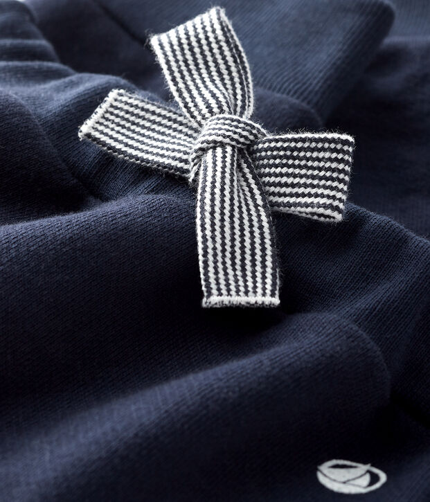 Pantalon b&eacute;b&eacute; fille/gar&ccedil;on en molleton bleu marine