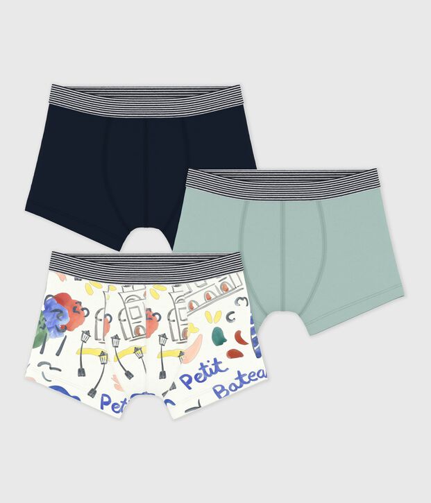 Lot de boxers enfant en coton imprim&eacute; Op&eacute;ra multicouleur