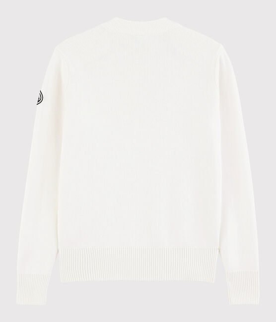 Pull marin en coton Femme  blanc MARSHMALLOW