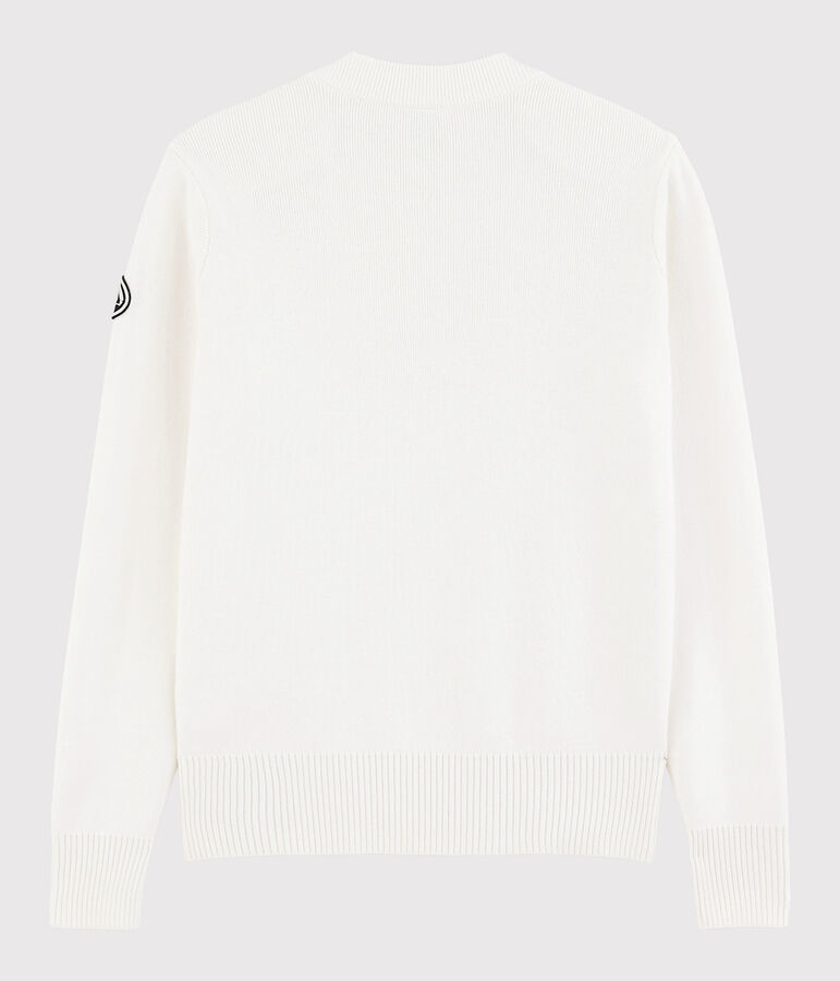 Pull marin en coton Femme  blanc