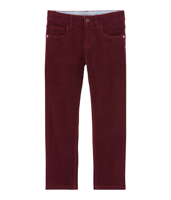 Pantalon garçon en velours violet OGRE
