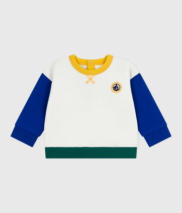 Sweatshirt bébé en coton colorblock