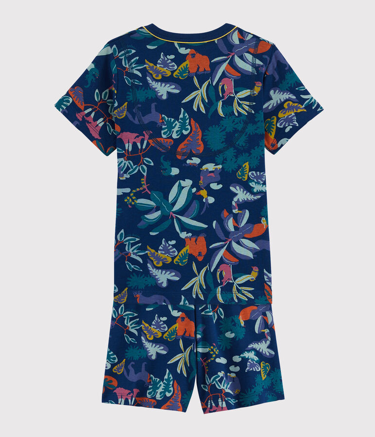 Pyjacourt imprim&eacute; jungle petit gar&ccedil;on en c&ocirc;te bleu/multicouleur