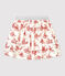 Jupe en molleton enfant fille blanc MARSHMALLOW/rouge TERKUIT