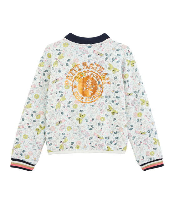 Cardigan enfant fille blanc MARSHMALLOW/blanc MULTICO