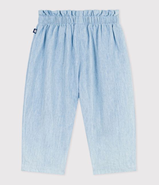 Pantalon bébé en chambray bleu BLEU CLAIR