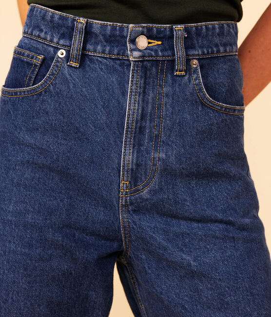 Jean responsable en coton Femme bleu BLEU DELAVE