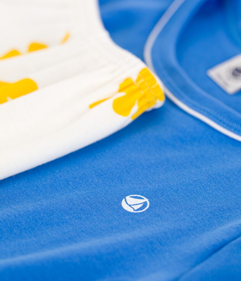 Pyjacourt bleu petit gar&ccedil;on en coton bleu/multicouleur