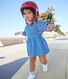 Robe sans manche en denim léger bébé