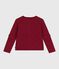 Cardigan enfant en coton uni AMARANTE