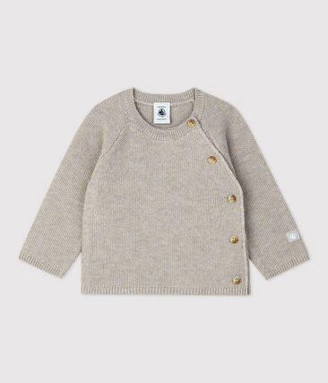PETIT BATEAU - Cardigan bébé en tricot laine et coton
