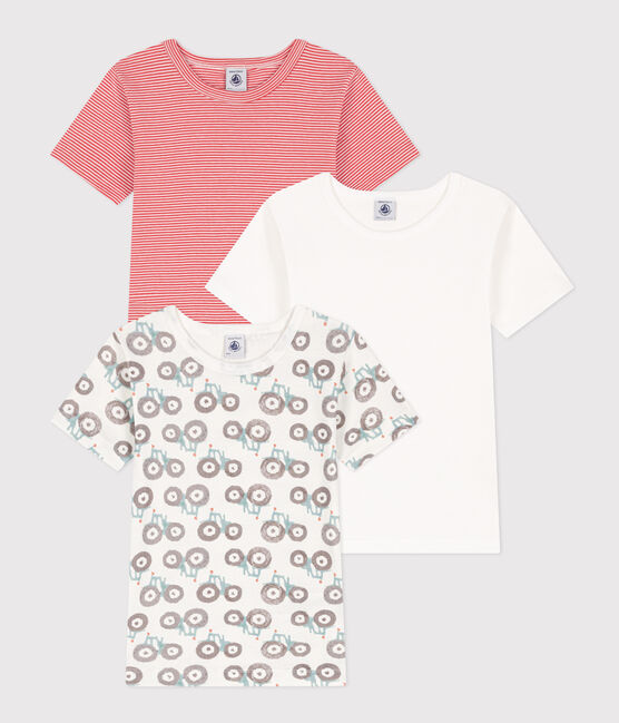Lot de 3 tee shirts manches courtes tracteur en coton petit garçon variante 1