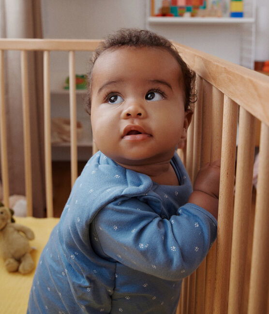 Pyjama bébé en coton bleu BEACH/ MARSHMALLOW