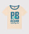 Tee-shirt manches courtes en coton enfant garçon blanc AVALANCHE/ MULTICO