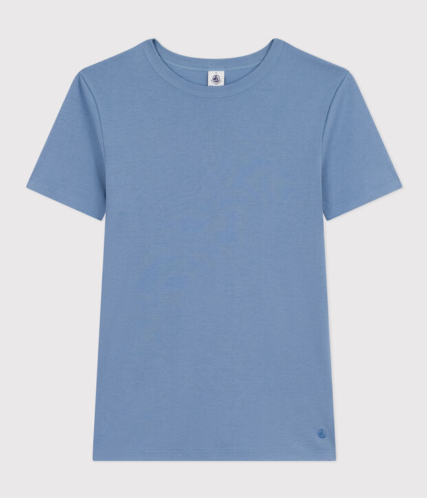 Tee-shirt L'ICONIQUE col rond en coton Femme bleu