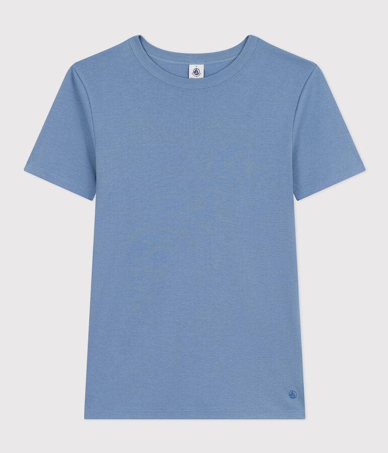 Tee-shirt L'ICONIQUE col rond en coton Femme bleu