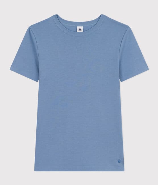Tee-shirt L'ICONIQUE col rond en coton Femme bleu BEACH