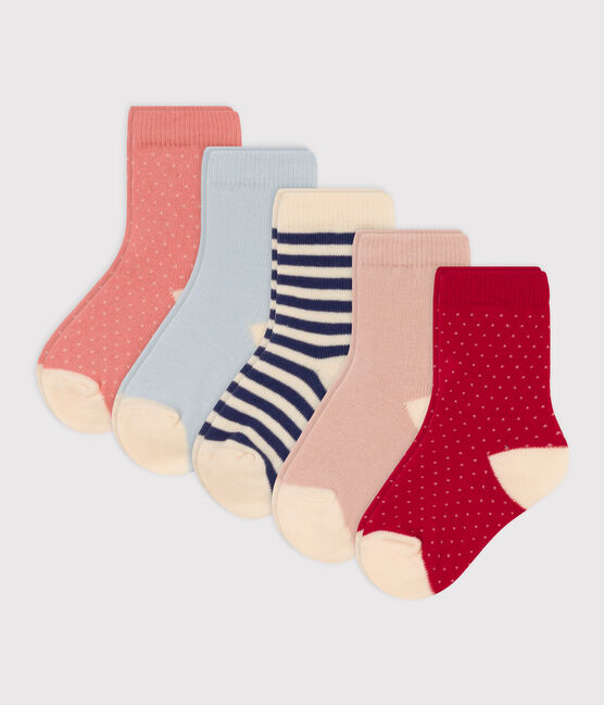 Lot de 5 paires de chaussettes pois en jersey de coton bébé variante 1