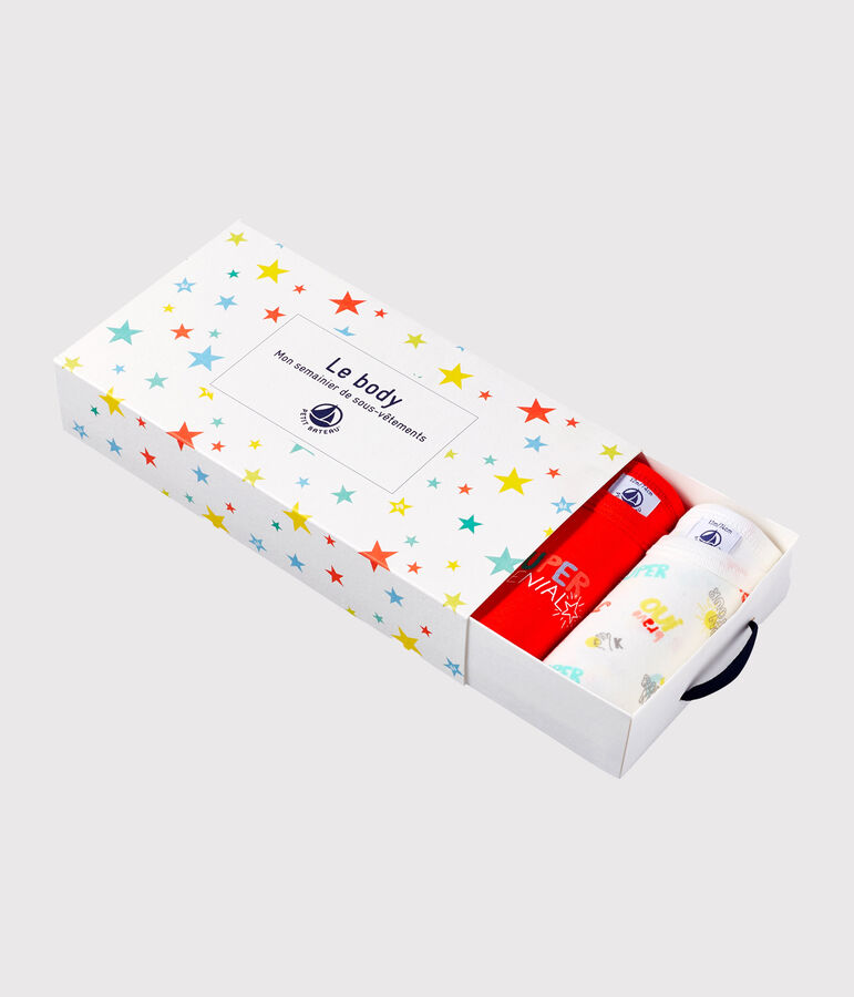 Lot de 5 bodies manches courtes b&eacute;b&eacute; gar&ccedil;on multicouleur