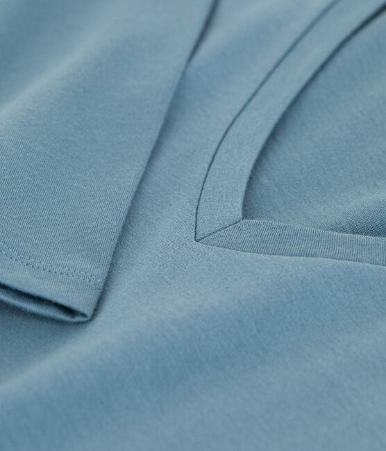 Tee-shirt LE DROIT col V en coton Femme bleu ROVER