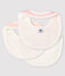 Lot de 3 bavoirs bébé en côte variante 1