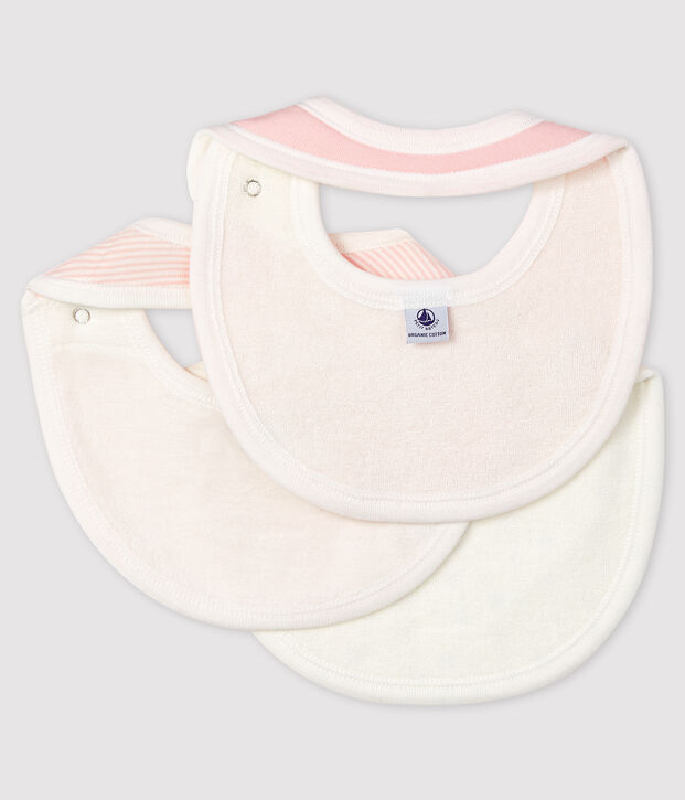 Lot de 3 bavoirs b&eacute;b&eacute; en c&ocirc;te multicouleur