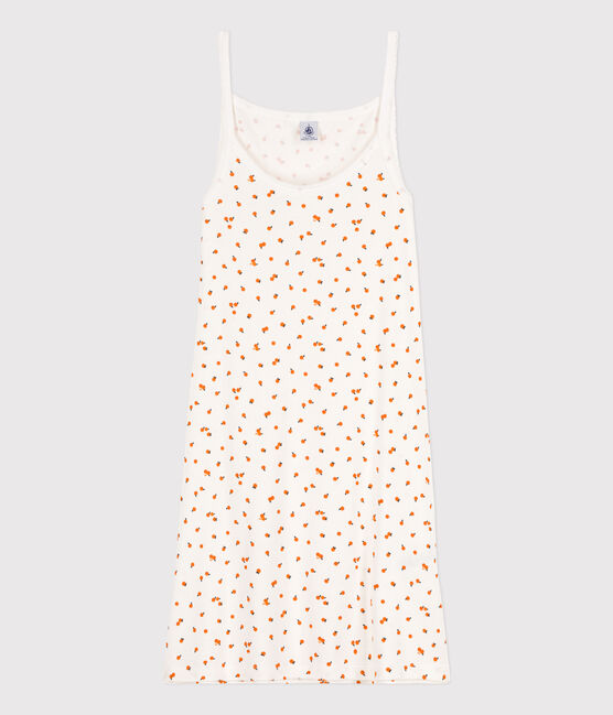 Nuisette orangettes en coton femme blanc MARSHMALLOW/blanc MULTICO