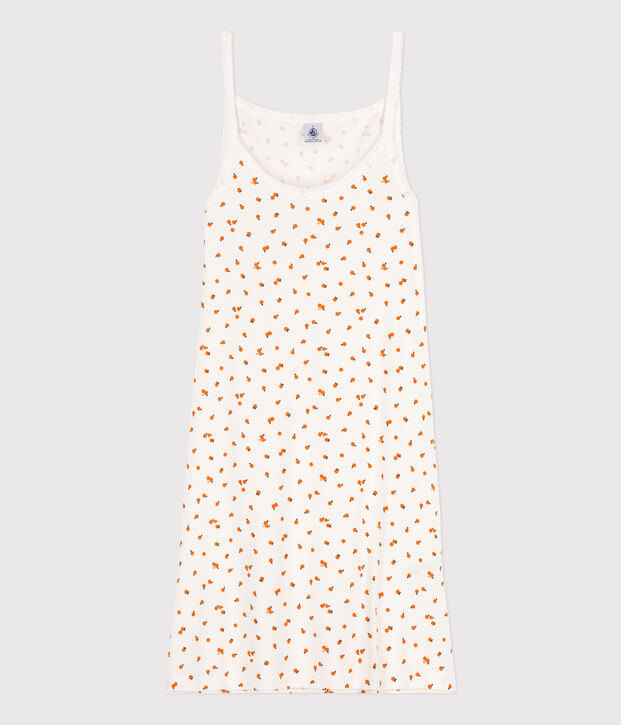Nuisette orangettes en coton femme blanc/multicouleur